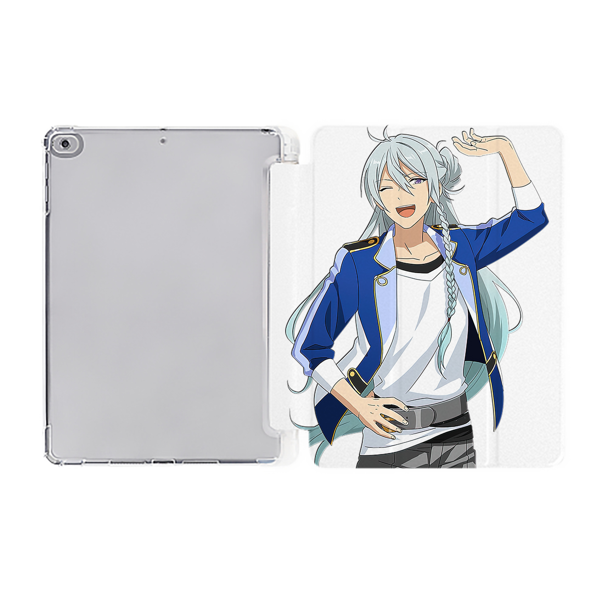 （画像用） あんさんぶるスターズ! Ensemble Stars IPad ケース ペン収納付き 三つ折りスタンド PUレザー×シリコン 対応機種9.5/10.5/10.9インチ